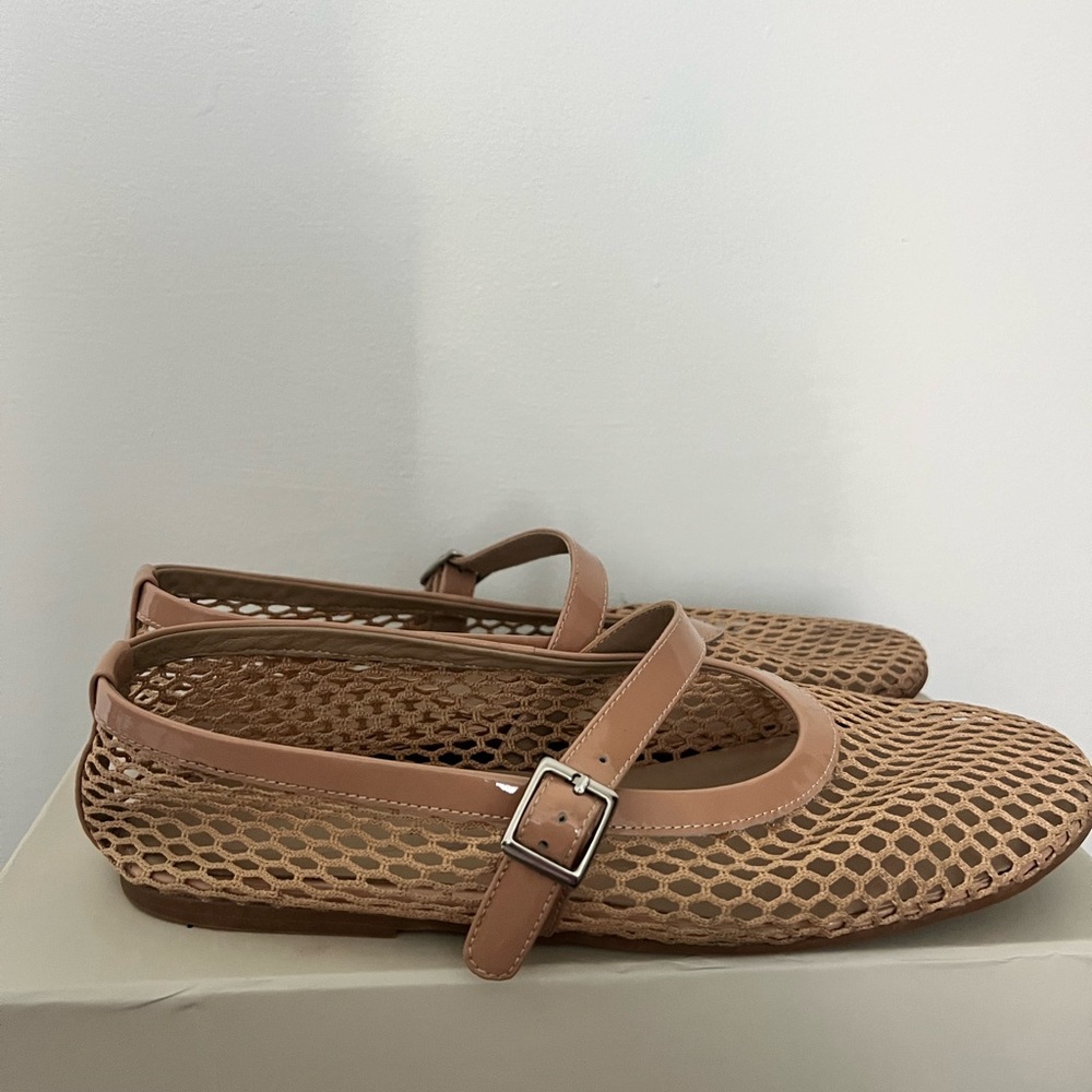 Tony Bianco Mia Nude Mesh Ballet Flats. Size 8 - 8.5 US women’s .